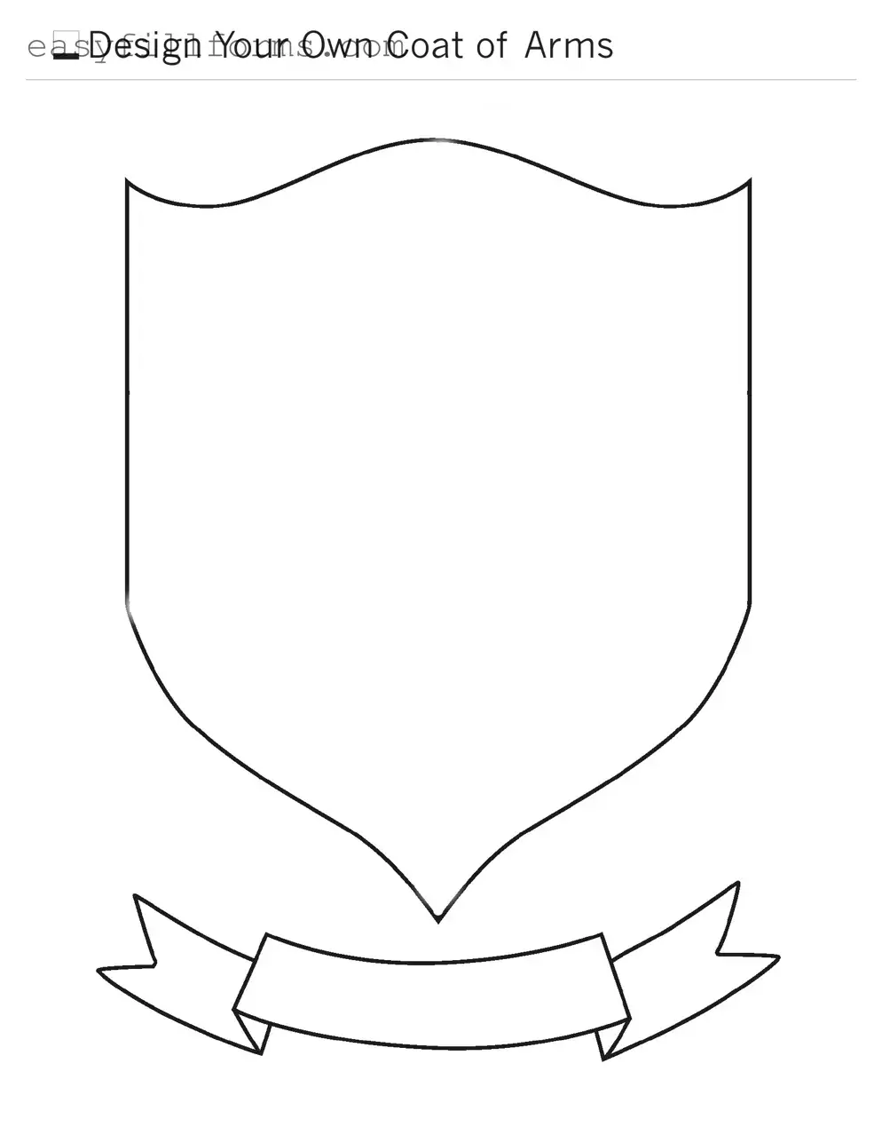 Printable Coat Of Arms Form