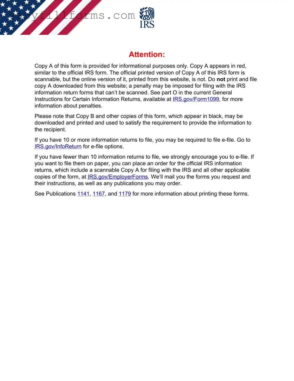 Printable IRS 1099-MISC Form