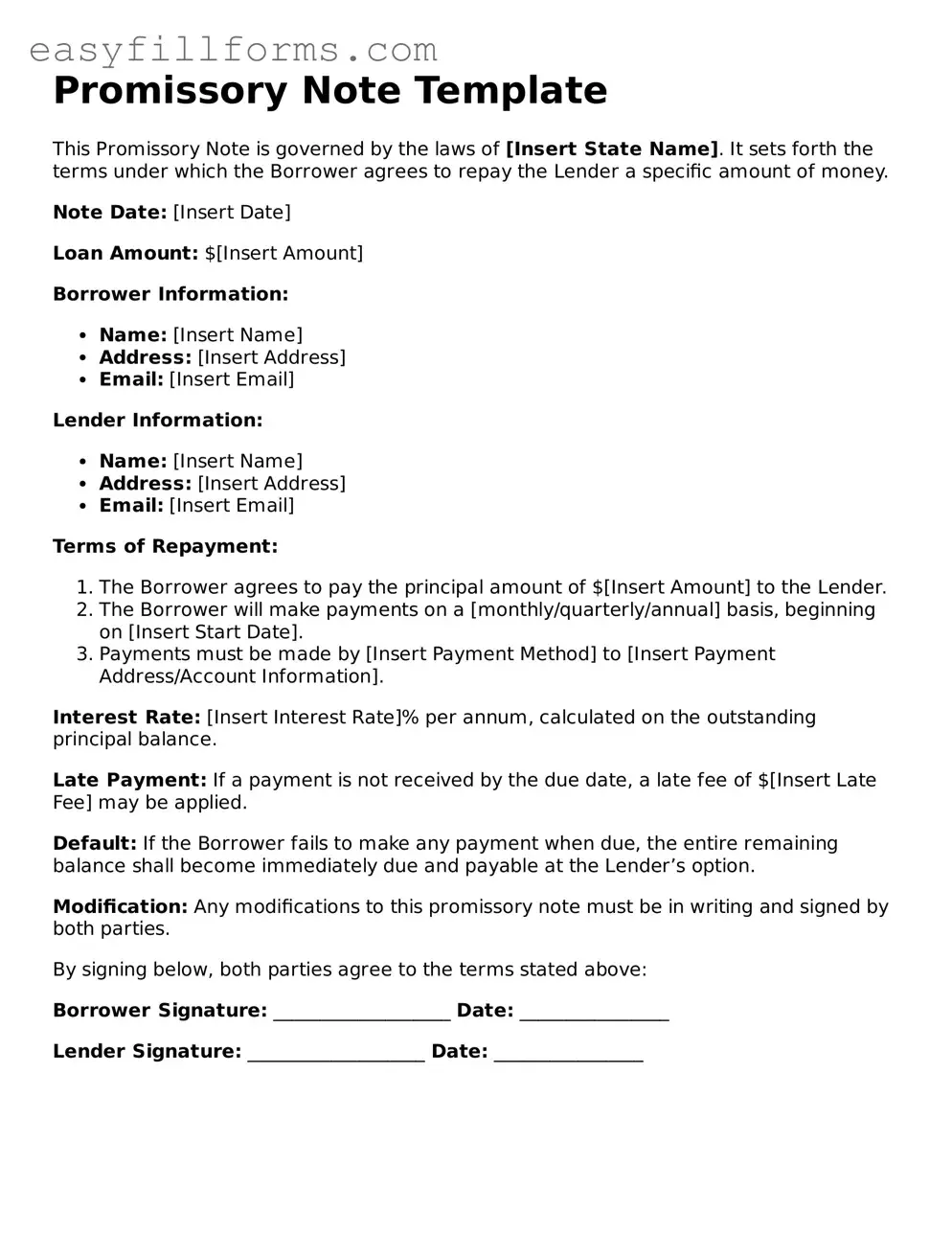 Attorney-Verified Promissory Note Template