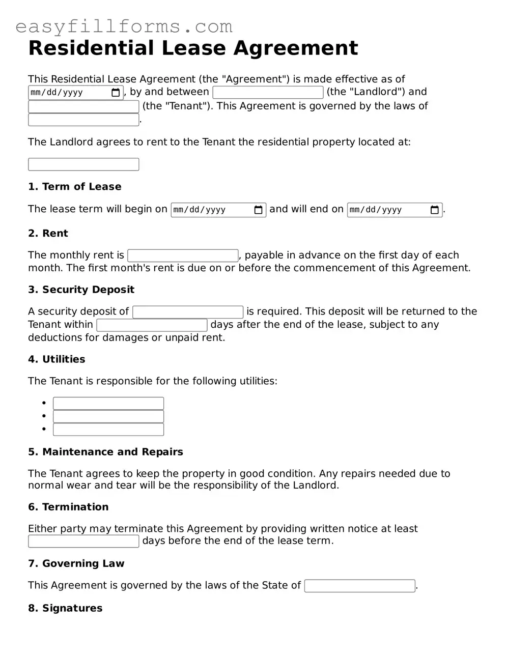 Attorney-Verified Lease Agreement Template