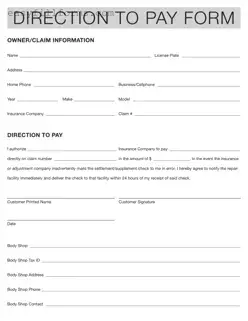 Printable Authorization And Direction Pay Form