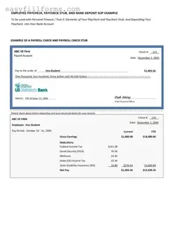 Printable Payroll Check Form