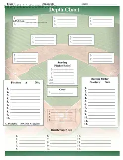 Printable Baseball Field Lineup Form