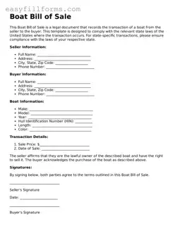 Attorney-Verified Boat Bill of Sale Template