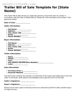 Attorney-Verified Trailer Bill of Sale Template