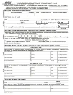 Printable California Fotm Reg 262 Form