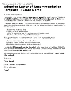 Attorney-Verified Adoption Letter of Recommendation Template
