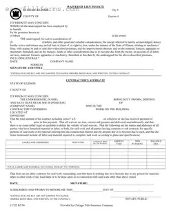 Printable Chicago Title Waiver Format Form