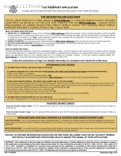 Printable DS-11 U.S. Passport application Form