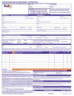 Printable Fedex Bill Of Lading Form