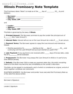 Valid  Promissory Note Template for Illinois