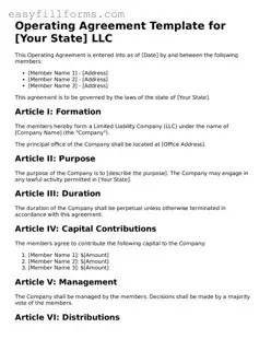Attorney-Verified Operating Agreement Template