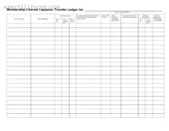 Printable Membership Ledger Form