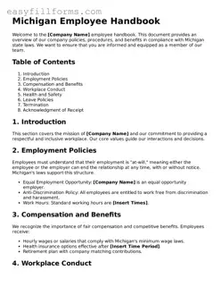 Valid  Employee Handbook Template for Michigan