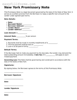 Valid  Promissory Note Template for New York