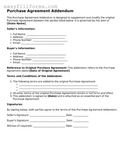 Attorney-Verified Purchase Agreement Addendum Template