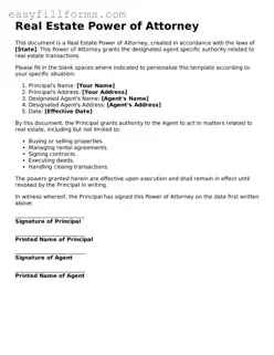 Attorney-Verified Real Estate Power of Attorney Template