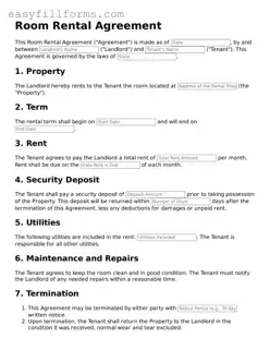 Attorney-Verified Room Rental Agreement Template