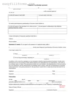 Printable Temporary Custody Form