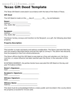 Valid  Gift Deed Template for Texas