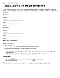 Valid  Lady Bird Deed Template for Texas