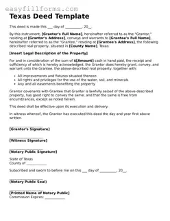 Valid  Deed Template for Texas