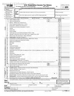 Printable IRS 1120 Form