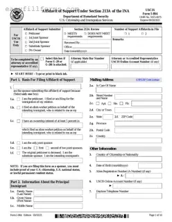 Printable USCIS I-864 Form