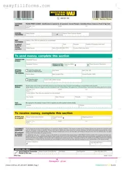 Printable Western Union Form