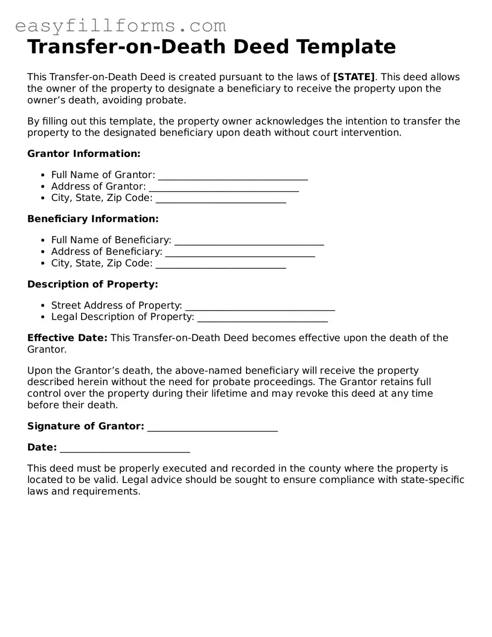 Attorney-Verified Transfer-on-Death Deed Template