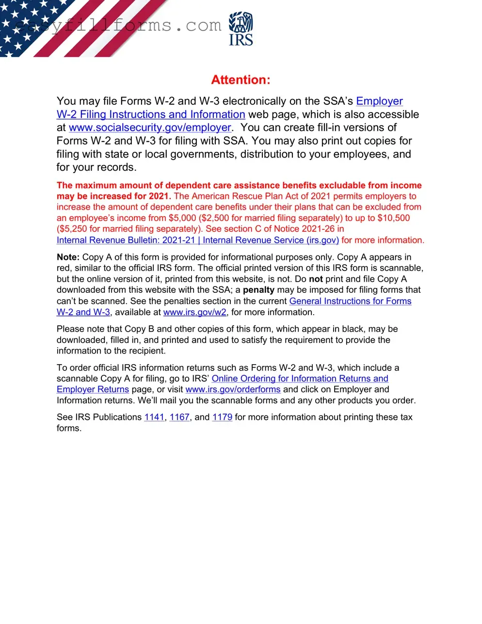 Printable IRS W-2 Form