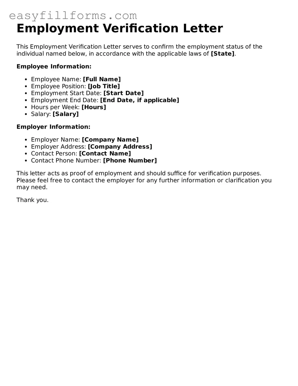 Attorney-Verified Employment Verification Template